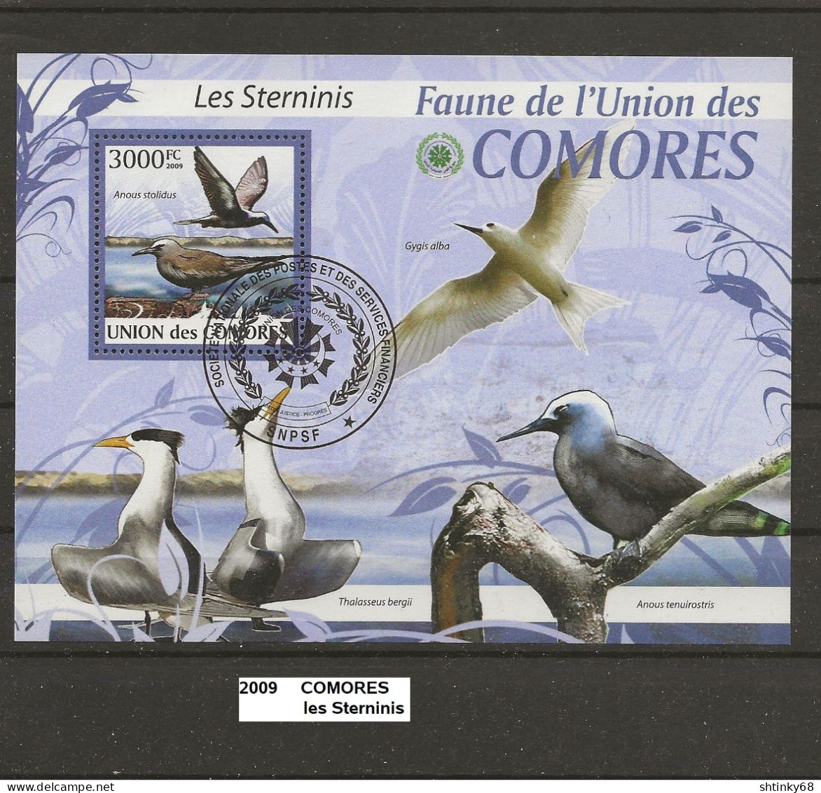 Bloc Comores De 2009 Oblitéré Stérinis 3000 FC - Comores (1975-...)