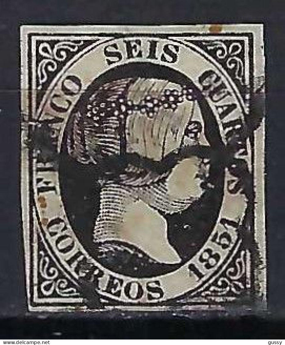 ESPAGNE Ca.1851: Le Y&T 6 Obl. - Gebruikt