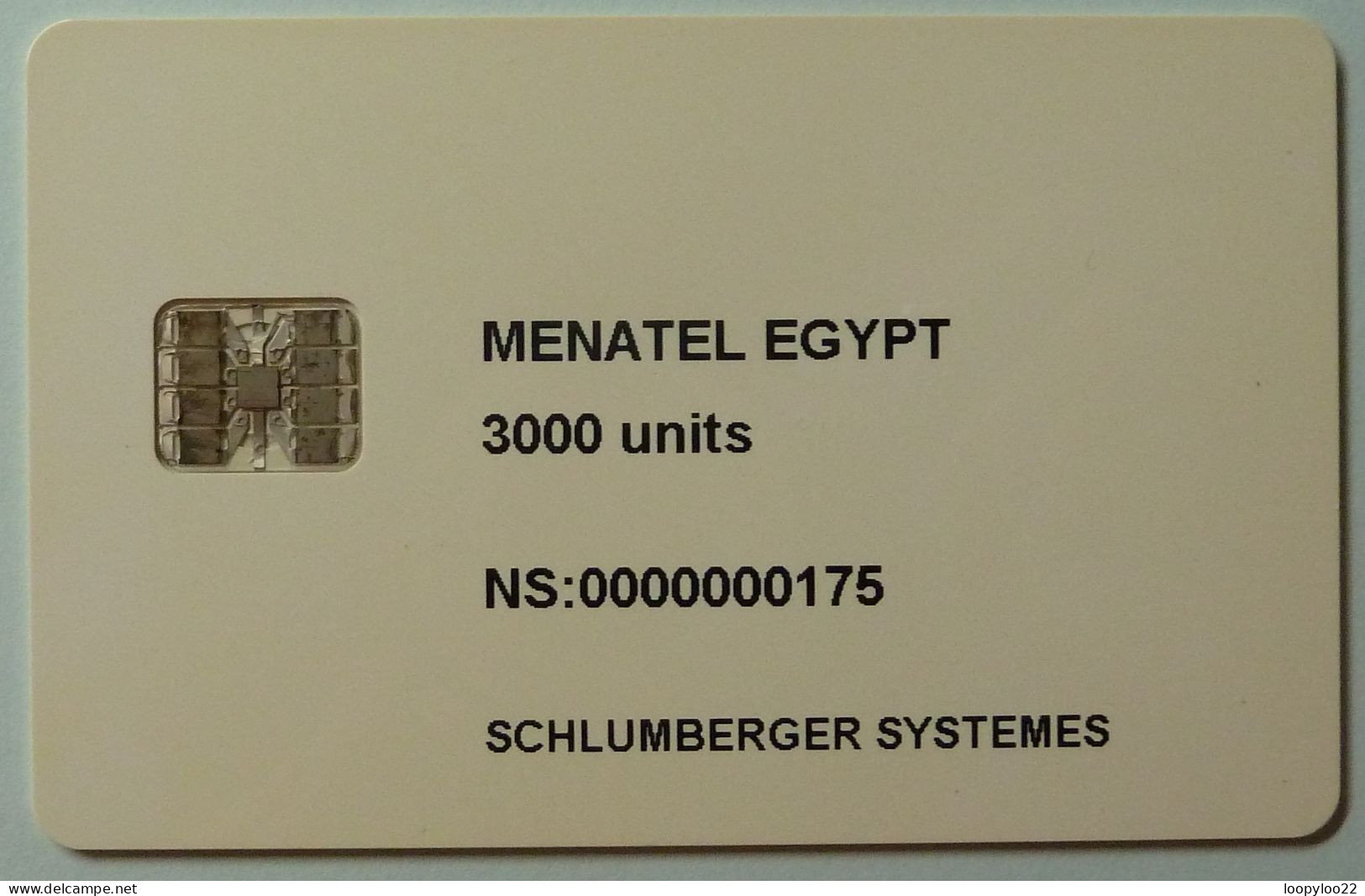 EGYPT - Chip - Schlumberger Test - Menatel - 3000 Units - Egipto
