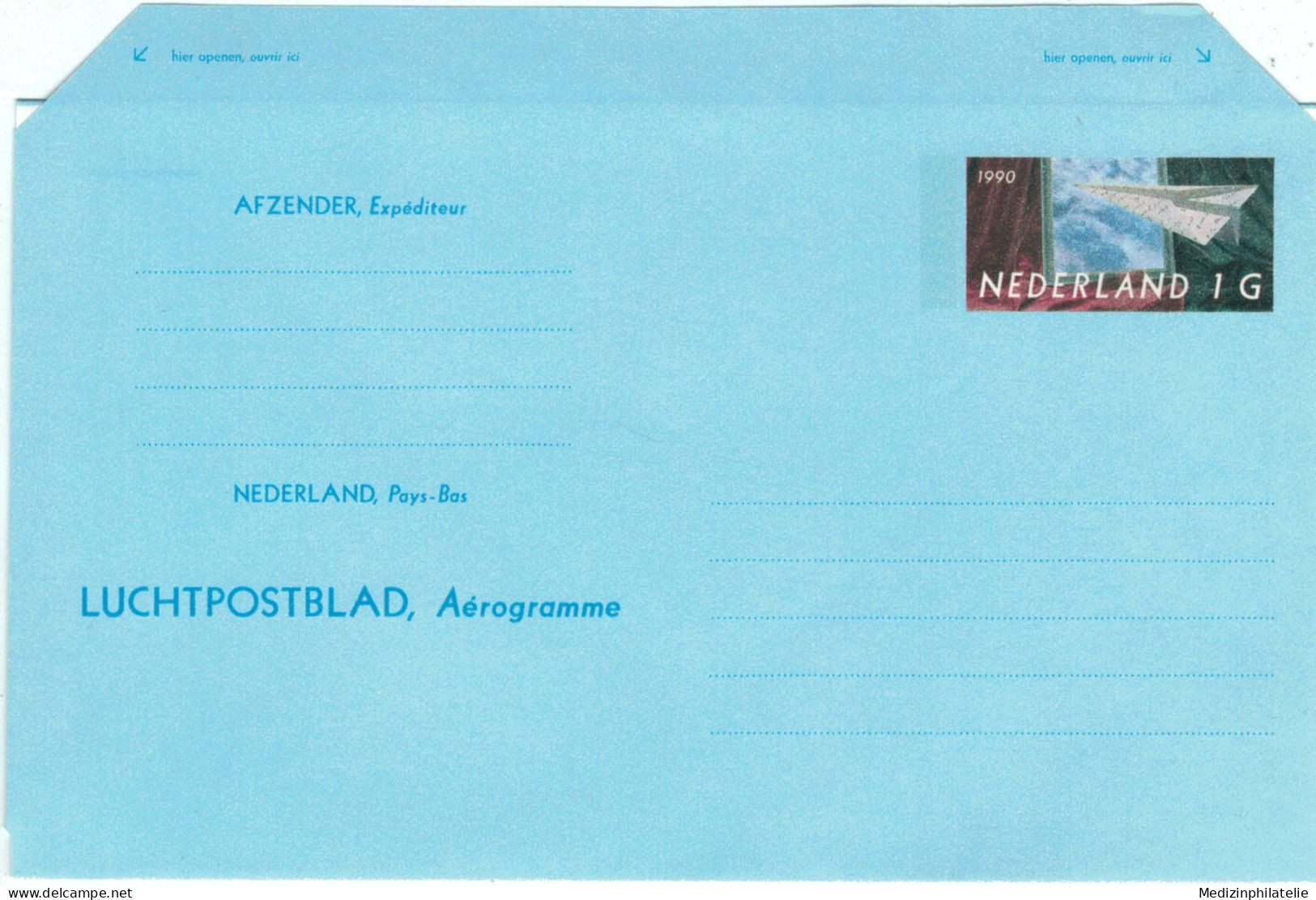 Flugpost Luftpost Papierflieger Aerogramm 1990 - Posta