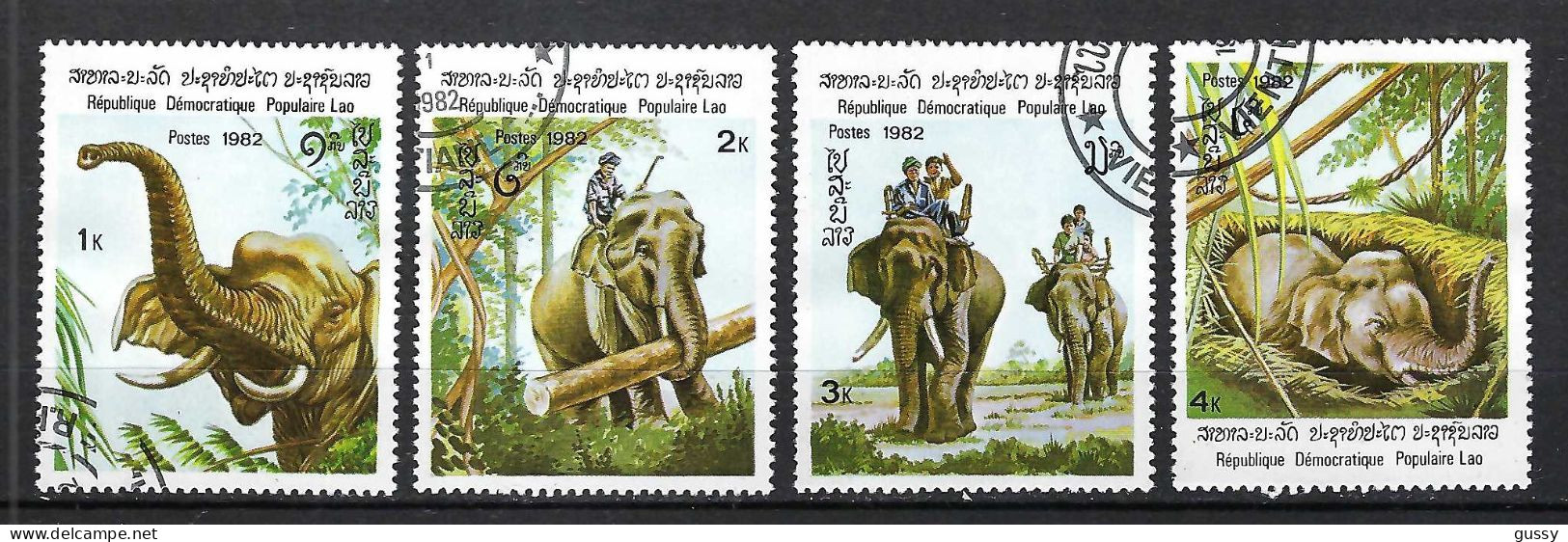 LAOS Ca.1982: Lot D' Obl. "Elephants" - Elephants