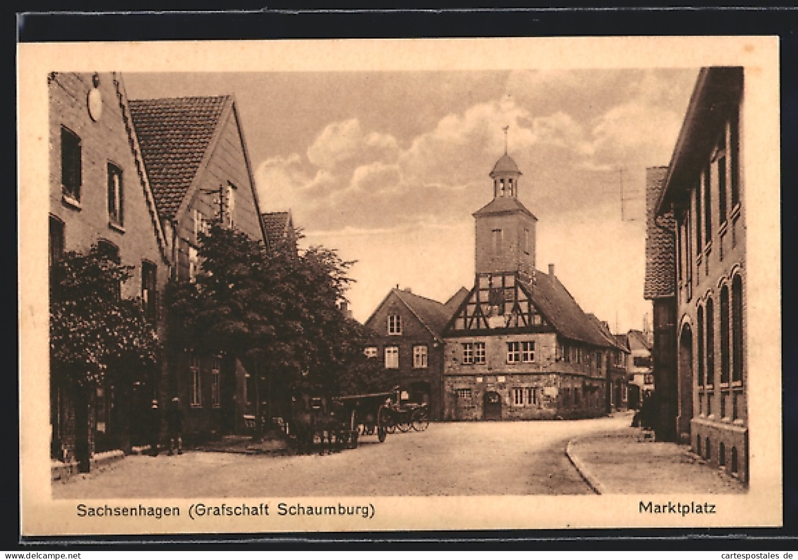 AK Sachsenhagen, Grafschaft Schaumburg, Am Marktplatz  - Schaumburg