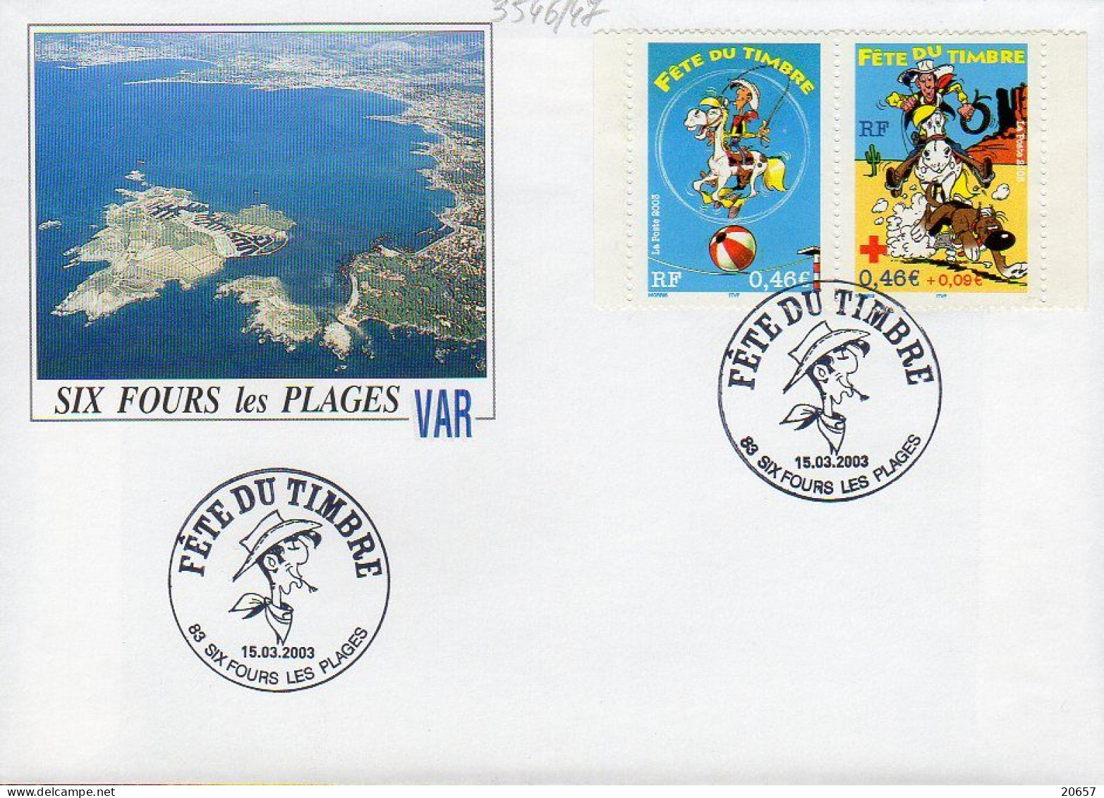 France 3546/47 Fdc Fête Du Timbre, Lucky Luke, Cheval, Cirque - Fumetti