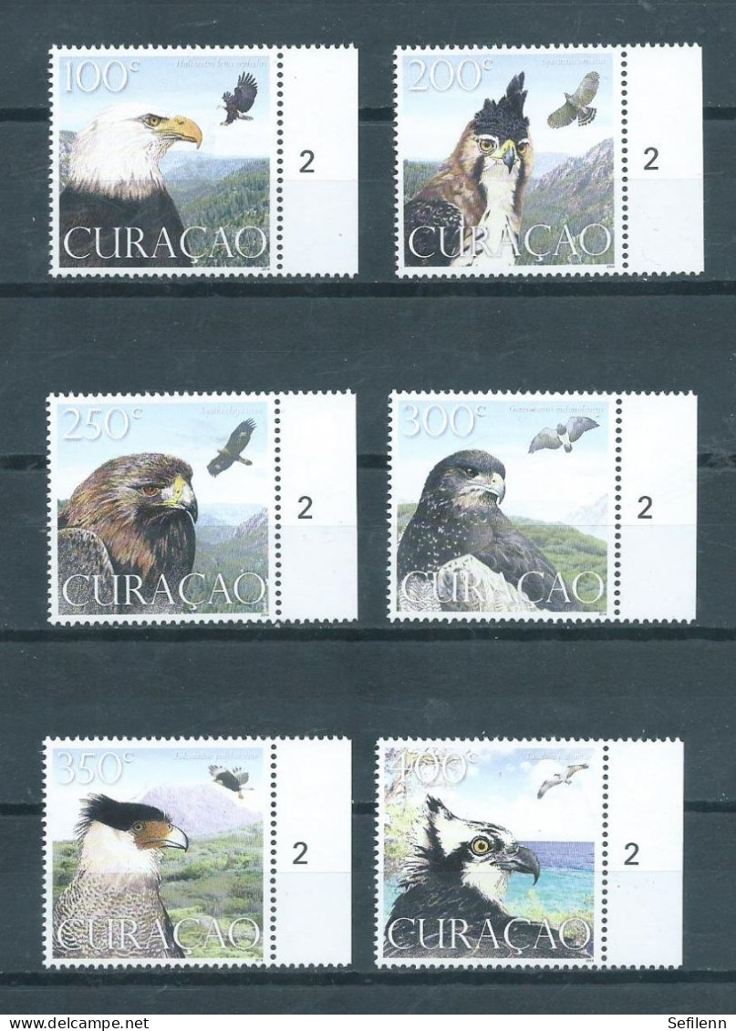 2014 Curacao Complete Set Birds Of Prey MNH/Postfris/neuf Sans Charniere - Eagles & Birds Of Prey
