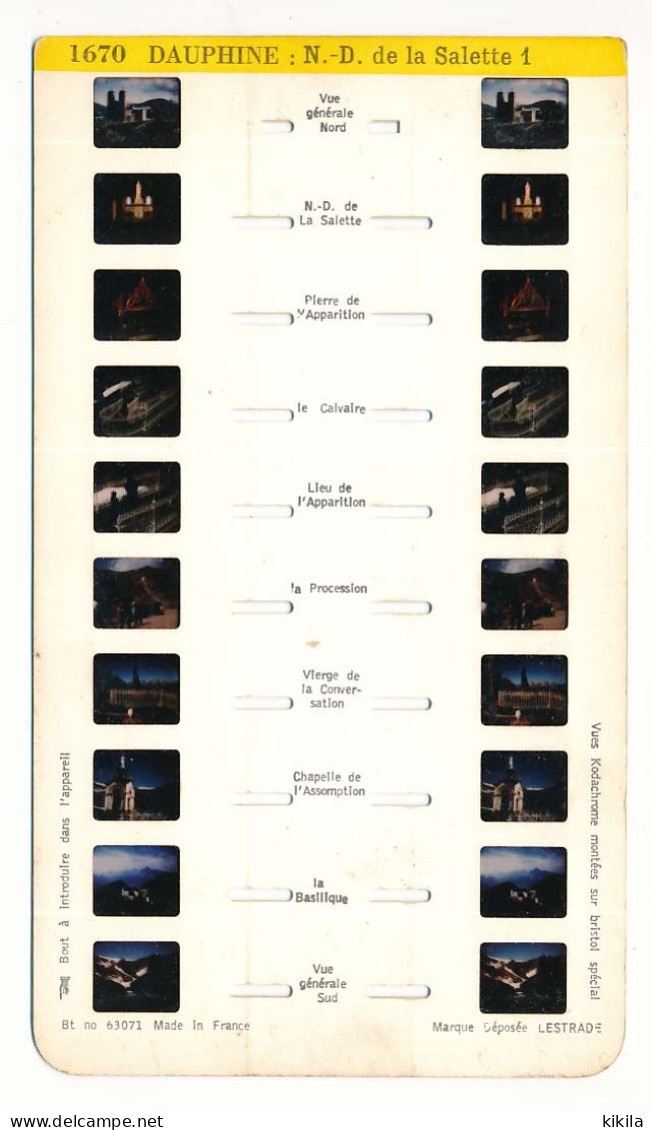 Vues Stéréoscopiques LESTRADE N° 1670 (diapositives Kodachrome) DAUPHINE Notre-Dame De La SALETTE 1... - Photos Stéréoscopiques
