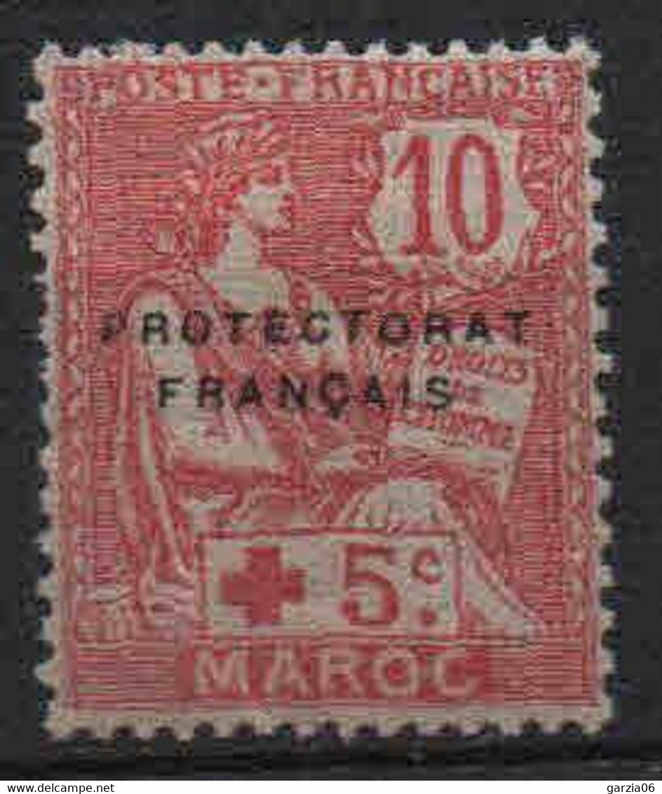 Maroc - 1914 - Croix Rouge - N° 60  - Neufs * - MLH - Ungebraucht