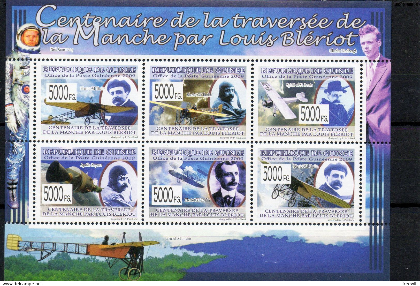 Traversée De La Manche - Louis Blériot XXX - Guinea (1958-...)