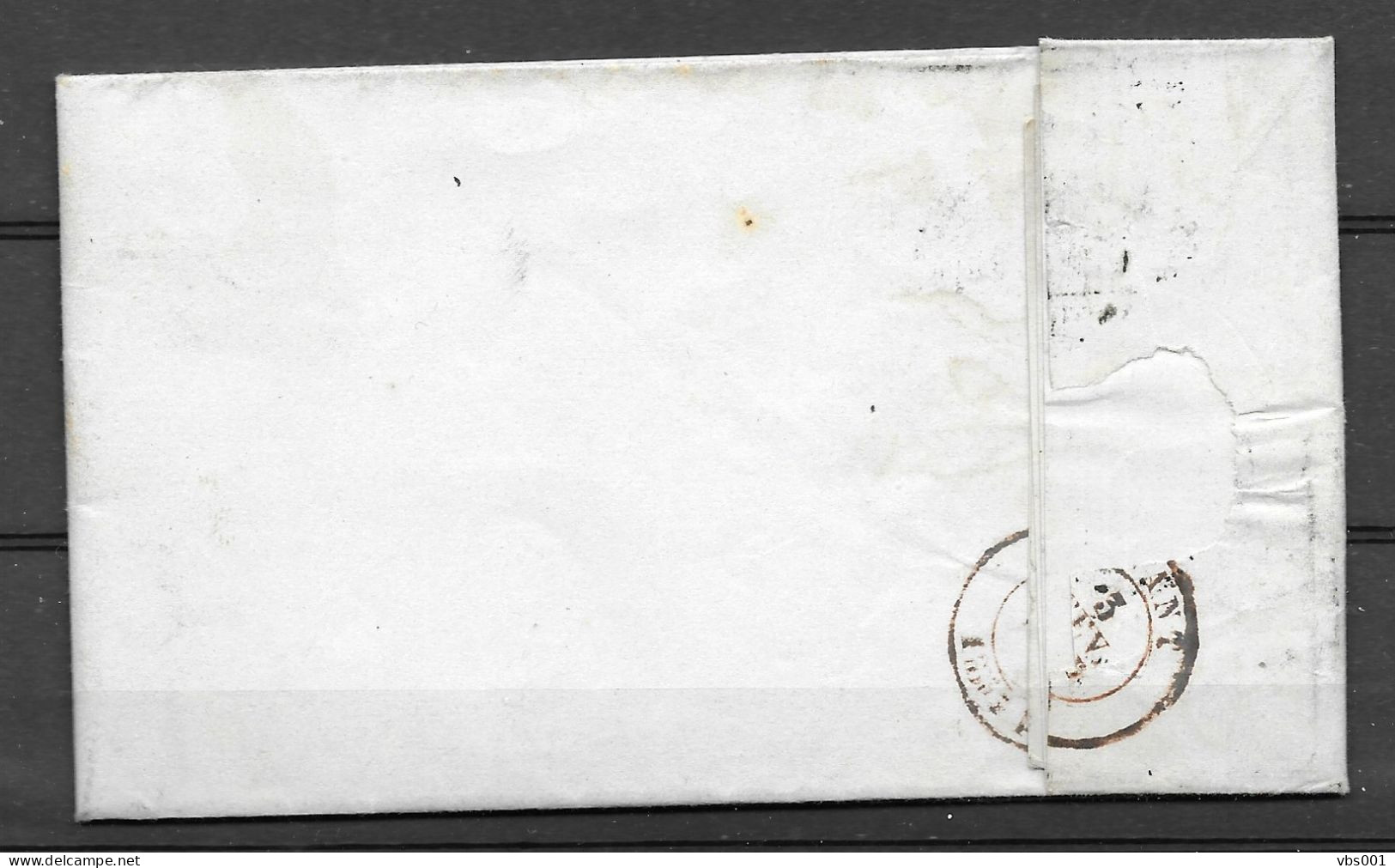 OBP6 Op Brief Uit 1854 Verzonden Vanuit Mettet (D28 !) Naar Flavion, Met Vertrek- En Aankomststempel (Dinant) - 1851-1857 Medallions (6/8)