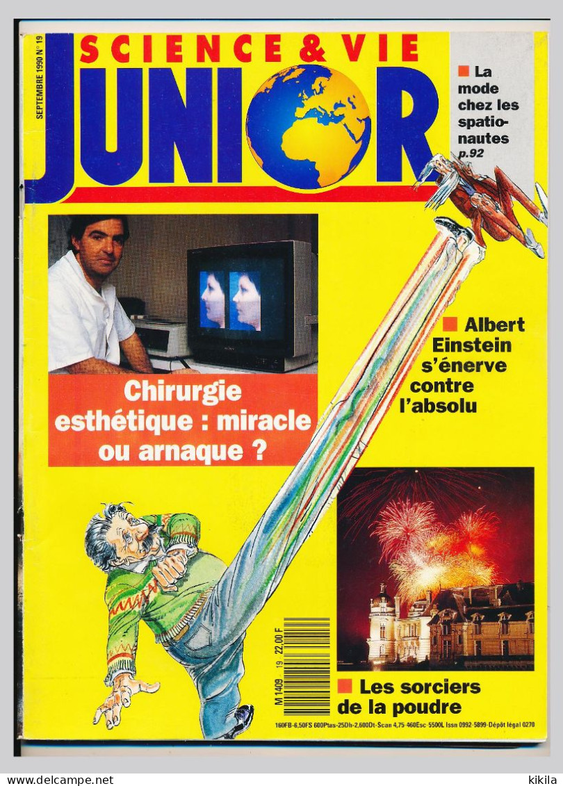 Revue SCIENCE & VIE JUNIOR N° 19 Septembre (erreur Sur La Couverture : Octobre) 1990 Albert Einstein S'énerve Contre* - Science