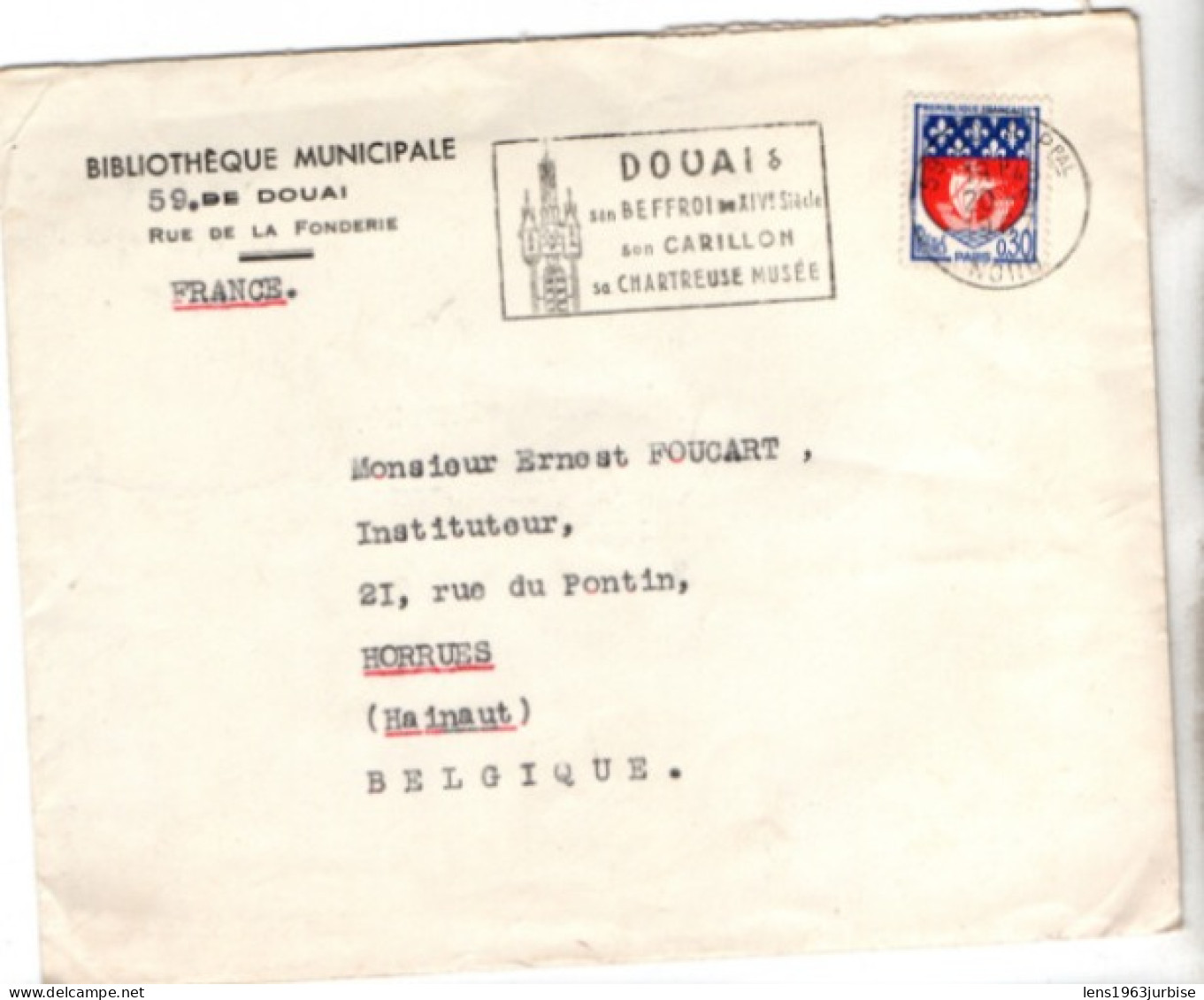 Douai  ( 1967 ) 1 Enveloppe + 1 Lettre - Ohne Zuordnung