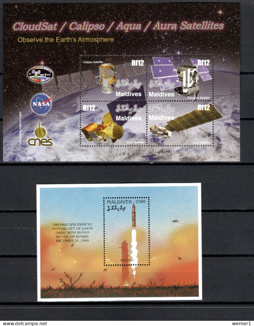 Maldives 2006 Space Research Sheetlet + S/s MNH - Asia