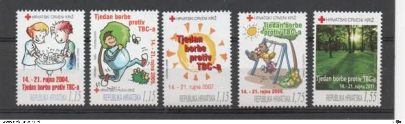 Croatia, MNH, Lot Charity Stamps Red Cross - Against TBC, ( You Can Choose Single Stamps From This And Other Lots ) - Croatie