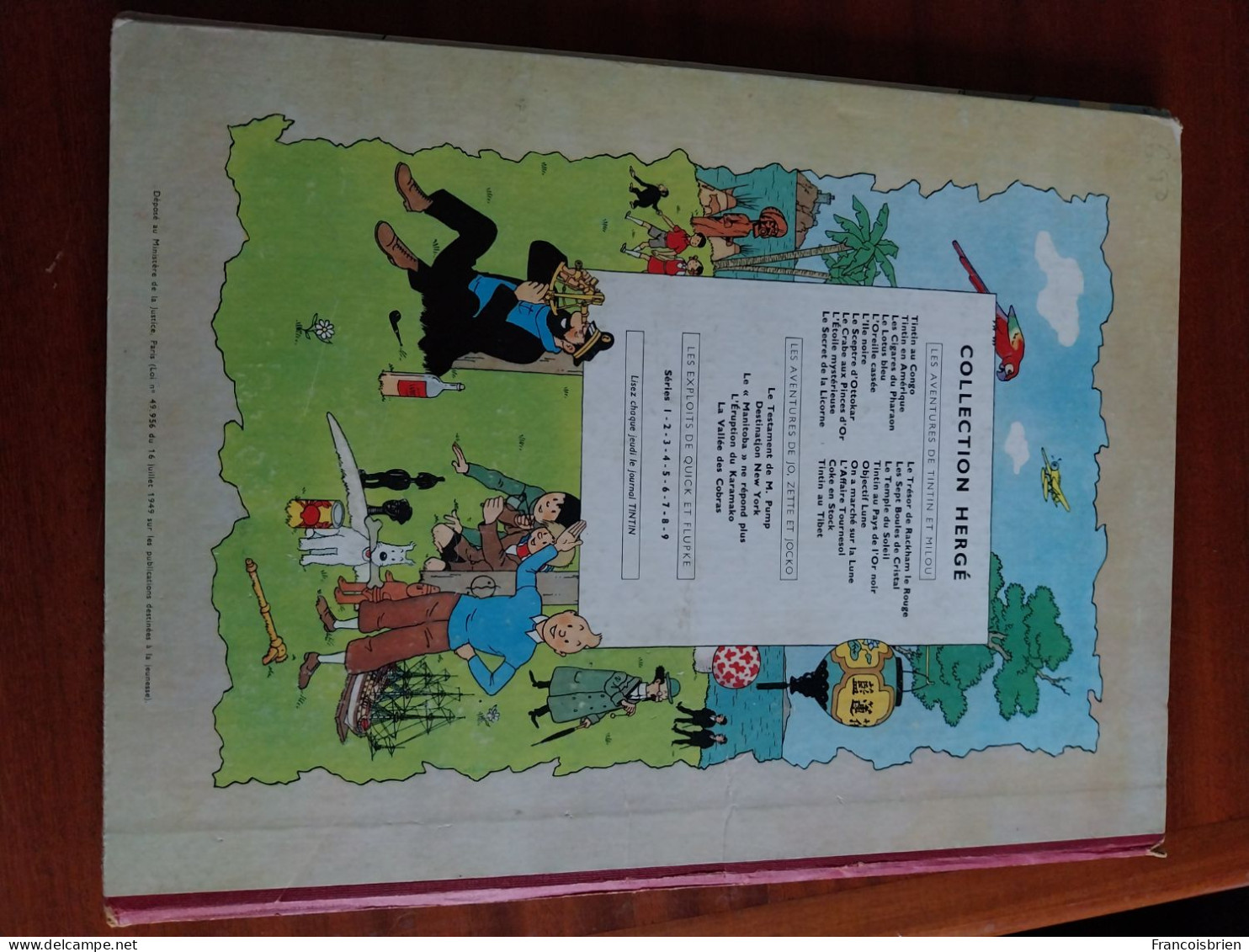 Tintin Ancien , Tintin Au Tibet B29 EO Mention Redoutable 9 - Originele Uitgave - Frans