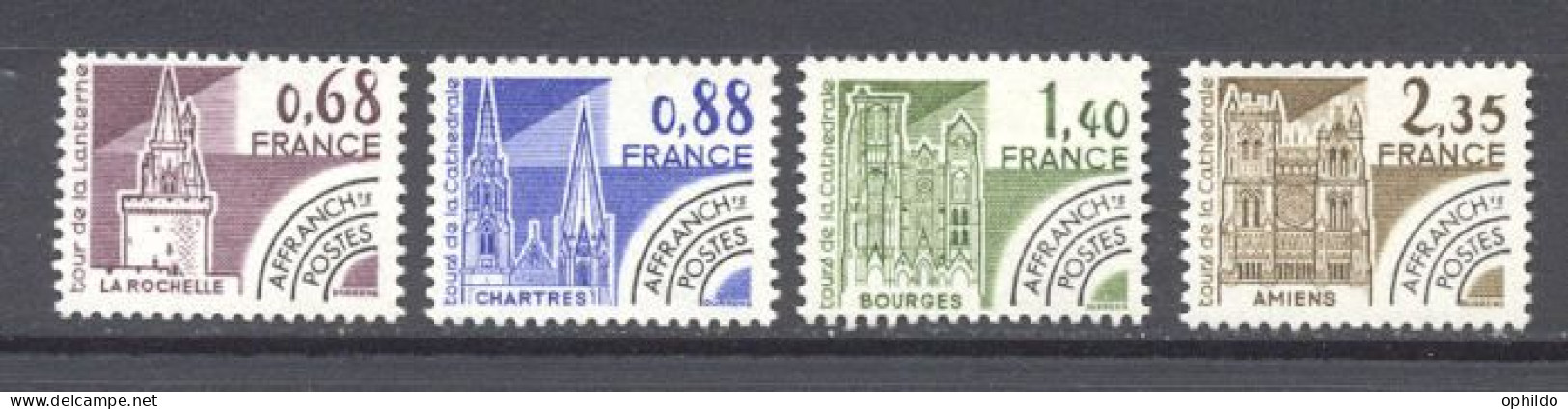 France  Preo   162/165  * *  TB   Chateaux Et Monuments  - 1964-1988