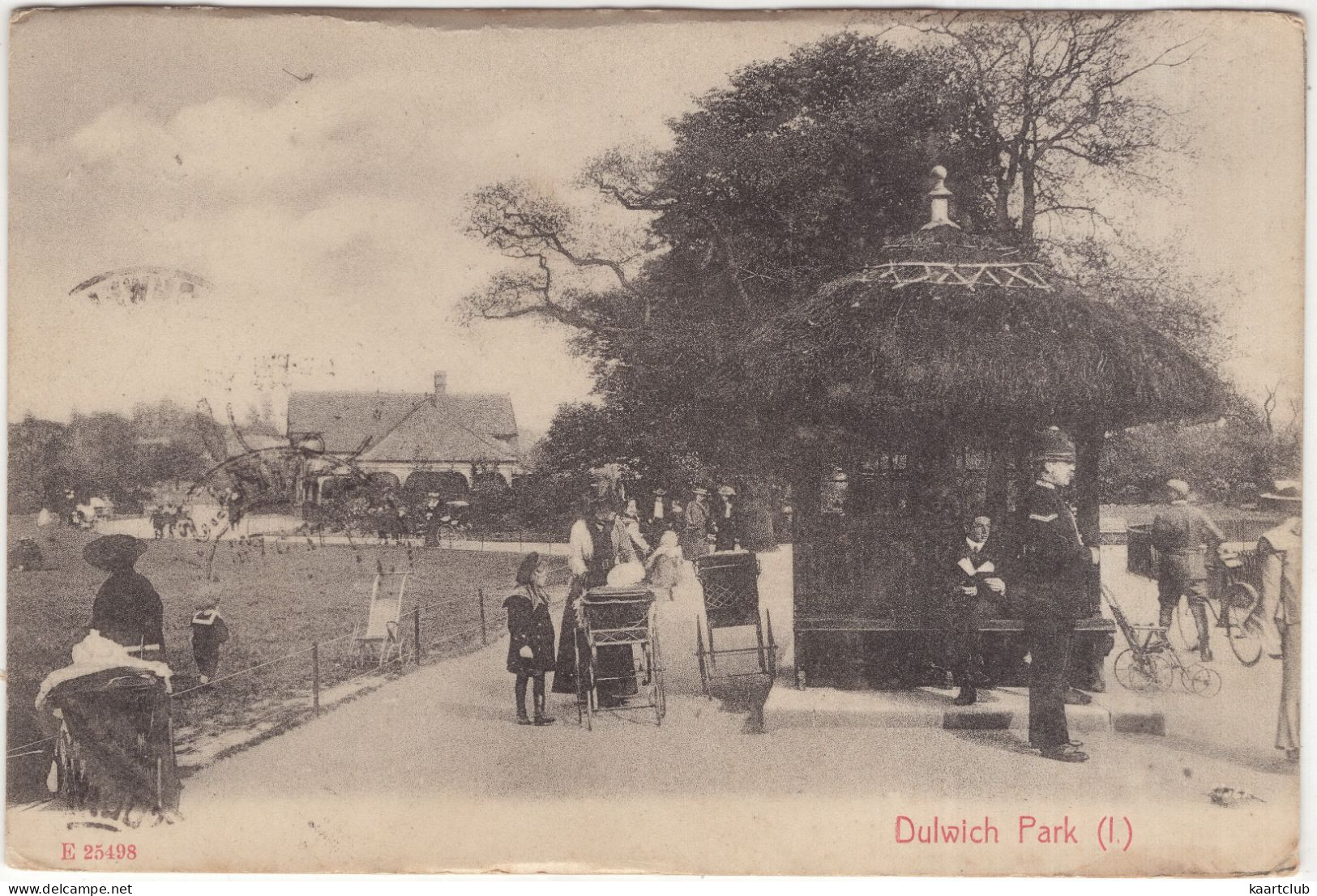 Dulwich Park (l.).  - (England, U.K.) - 1906 - Pram, Policeman - (Stengel & Co. - E 25498) - London Suburbs