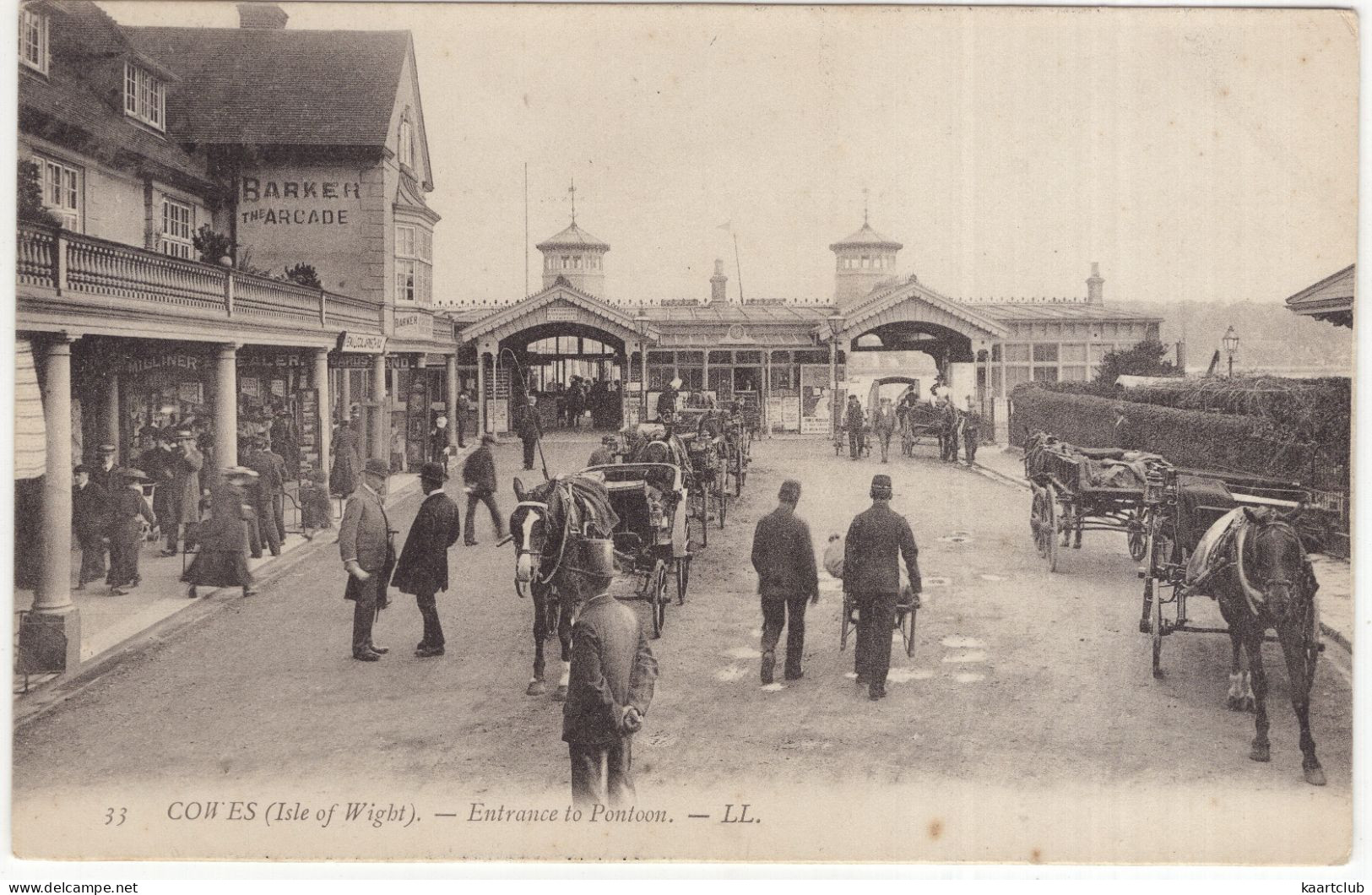 33 Cowes (Isle Of Wight) - Entrance To Pontoon. -- LL.  - (England, U.K.) - 1906 - Cowes