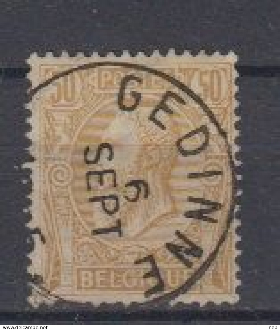 BELGIË - OBP - 1884/91 - Nr 50 T0 (GEDINNE) - Coba + 4.00 € - 1884-1891 Leopold II