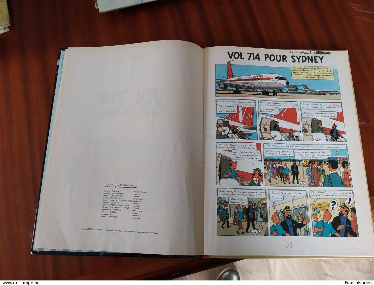 BD Original Tintin, Vol 714 Pour Sydney - Editions Originales (langue Française)