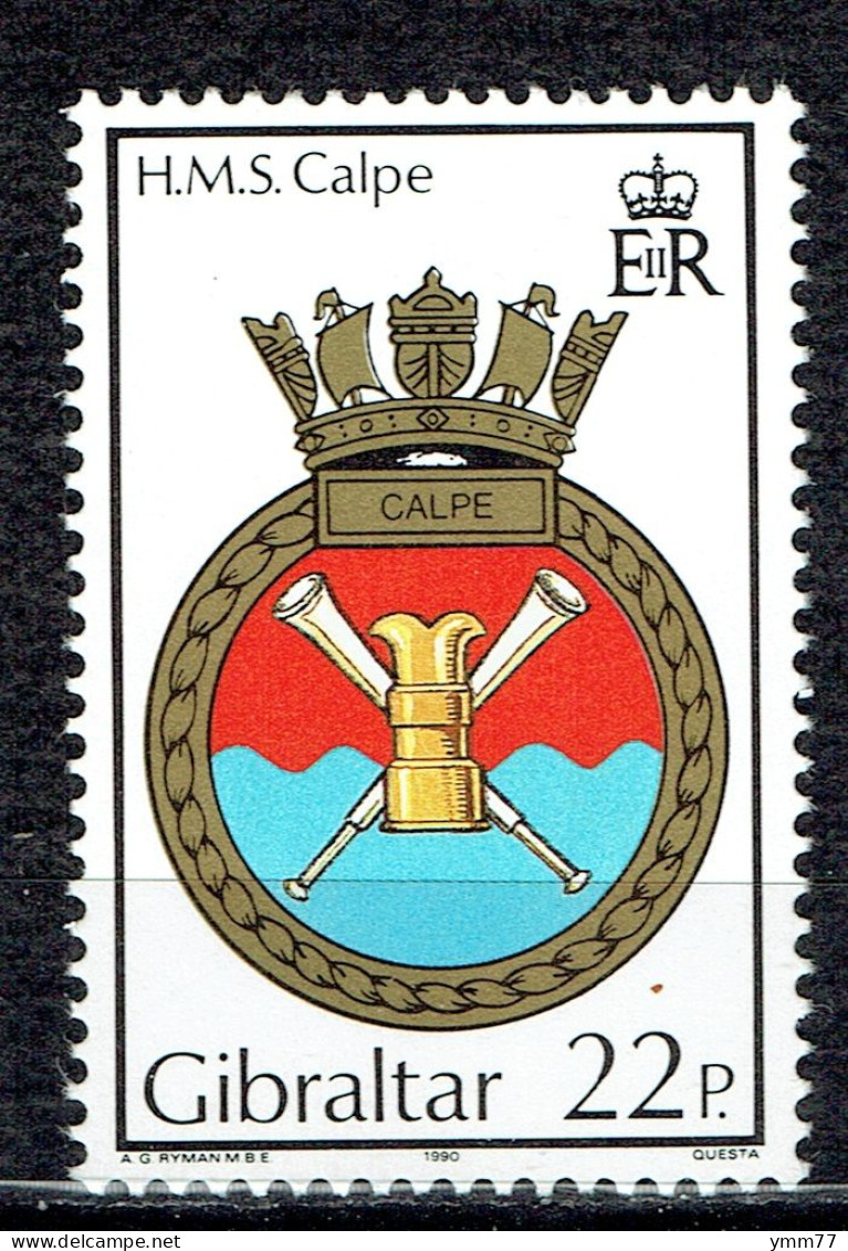 Armoiries De Bâtiments De La Royal Navy : H. M. S. "Calpe" - Gibraltar