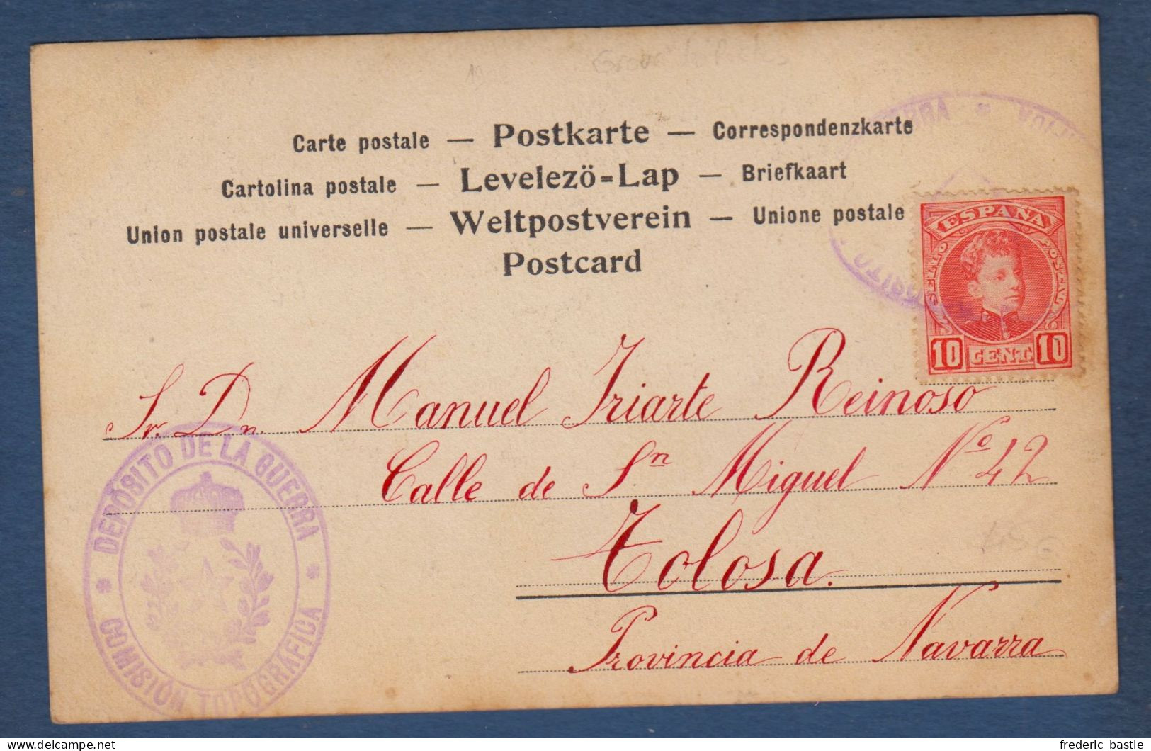 Espagne - 10c Oblitéré DEPOSITO DE LE GUERRA ( Manresa  1902 ) - Cartas & Documentos