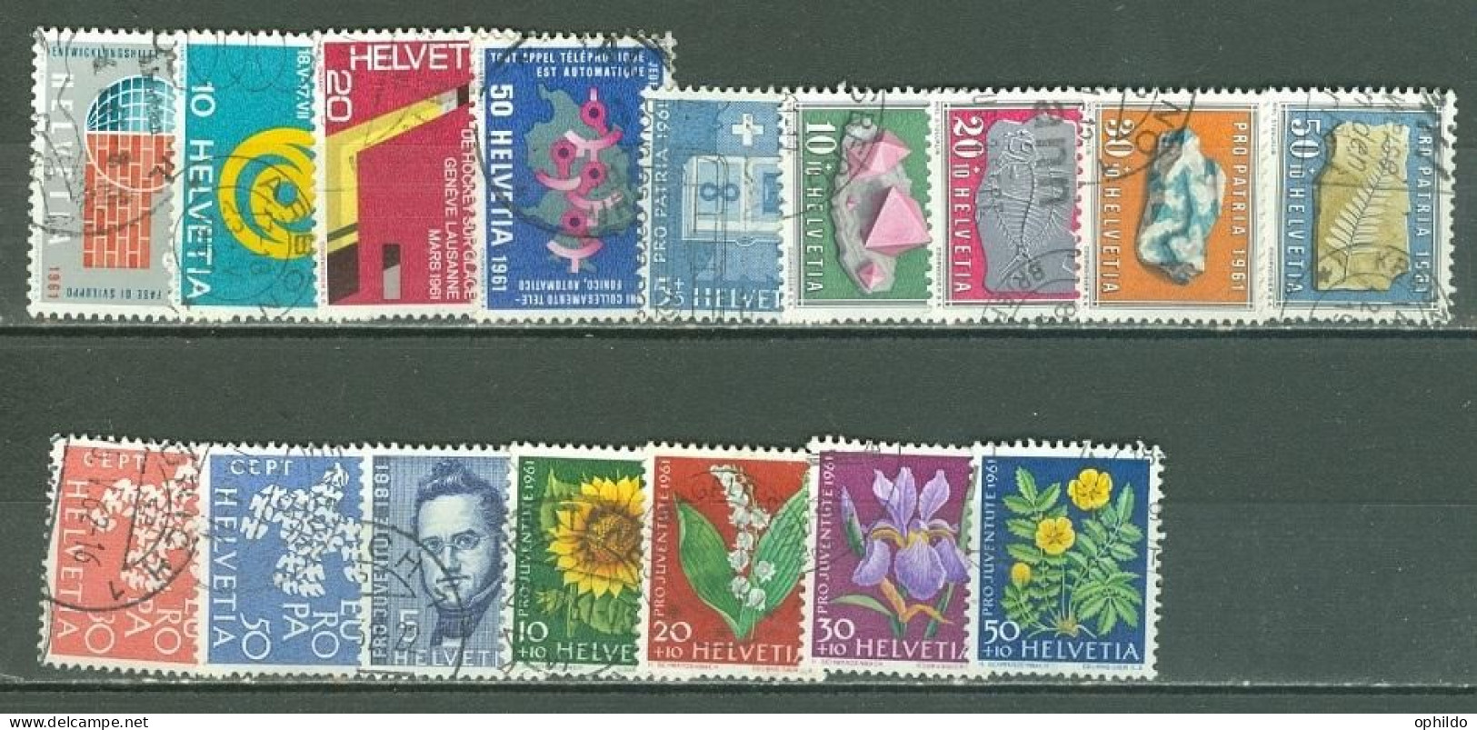 Suisse   Annee Complete 1961  Ob  TB    Cote 17.50 Euro Env   - Gebruikt