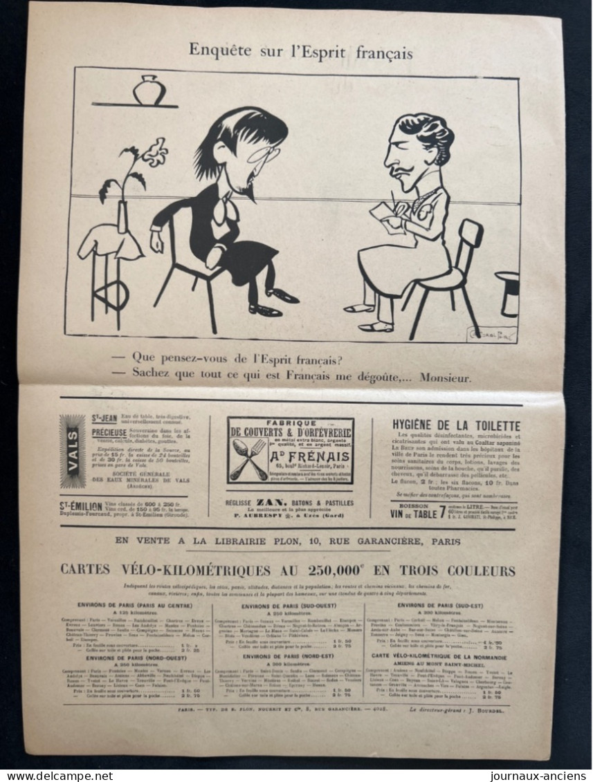 1898 Journal " PSST...! " AFFAIRE DREYFUS - Emile ZOLA - L'HEURE DU COURRIER - LUDUS PRO PATRIA - CARAN D'ACHE - FORAIN - 1850 - 1899