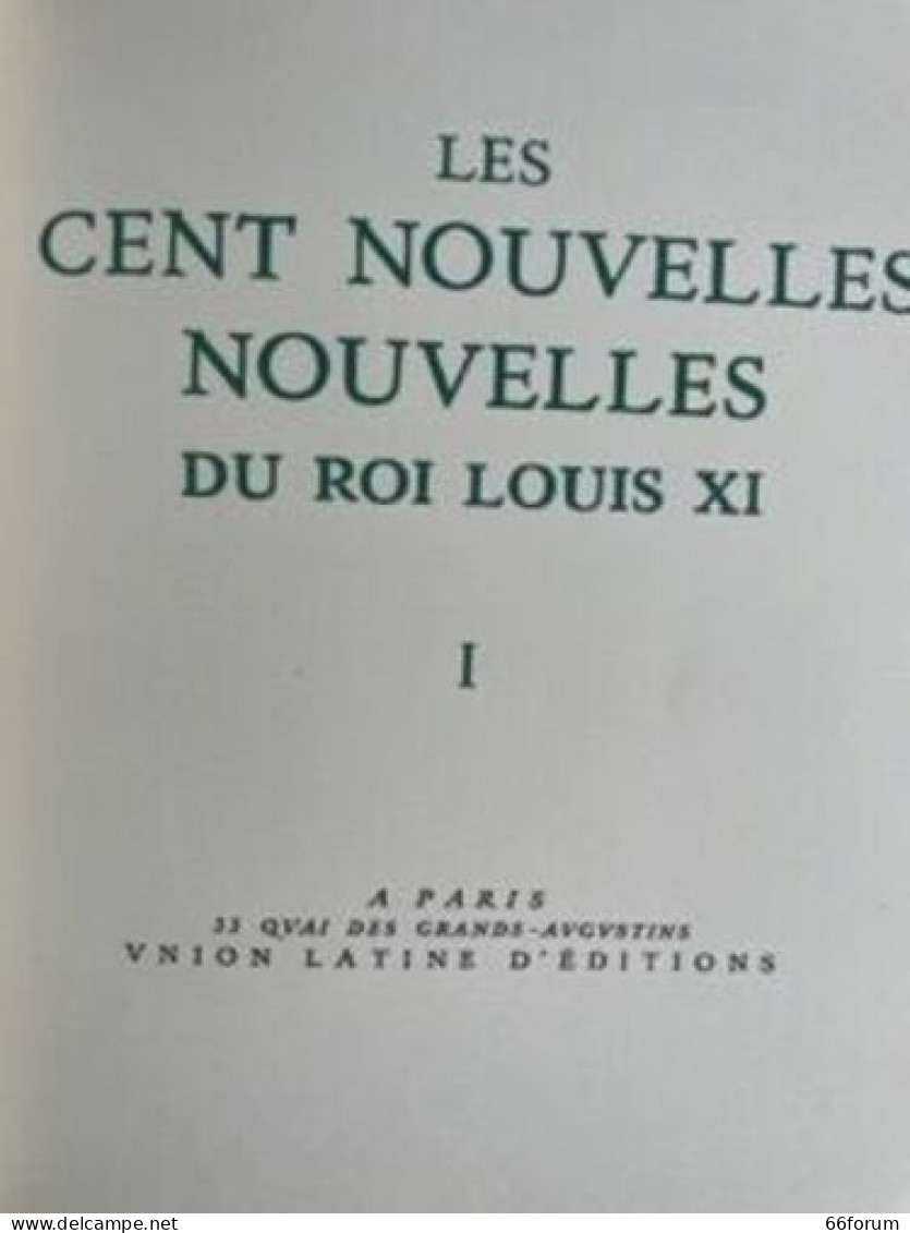 Les Cent Nouvelles De Roi Louis XI - Sin Clasificación