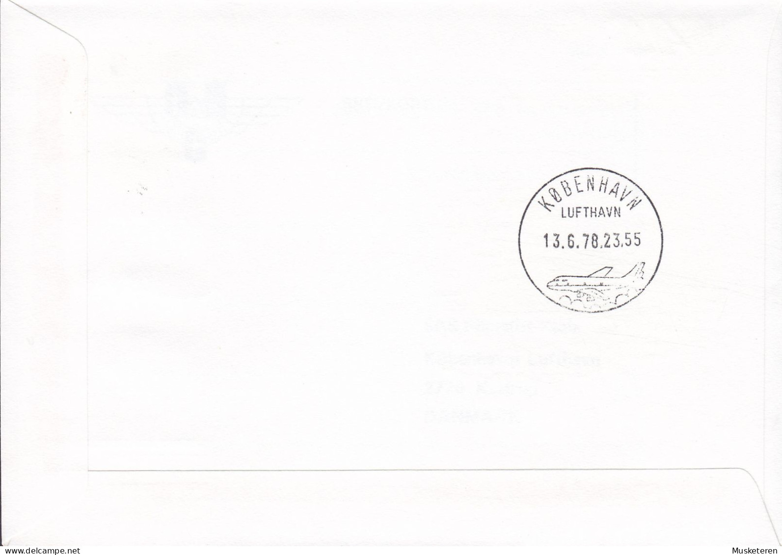Iceland SAS First Flight REYKJAVIK - COPENHAGEN 1978 Cover Brief Lettre Stamp On Stamp Bus Omnibus Stamp - Aéreo