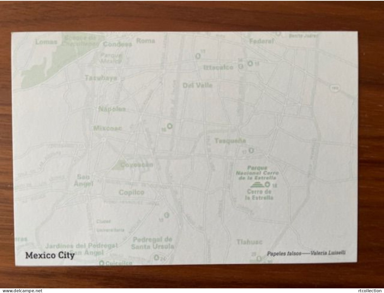 China Postal Card Postcard Travel Map Mexico City Geography Places Tourism Maps - Landkaarten