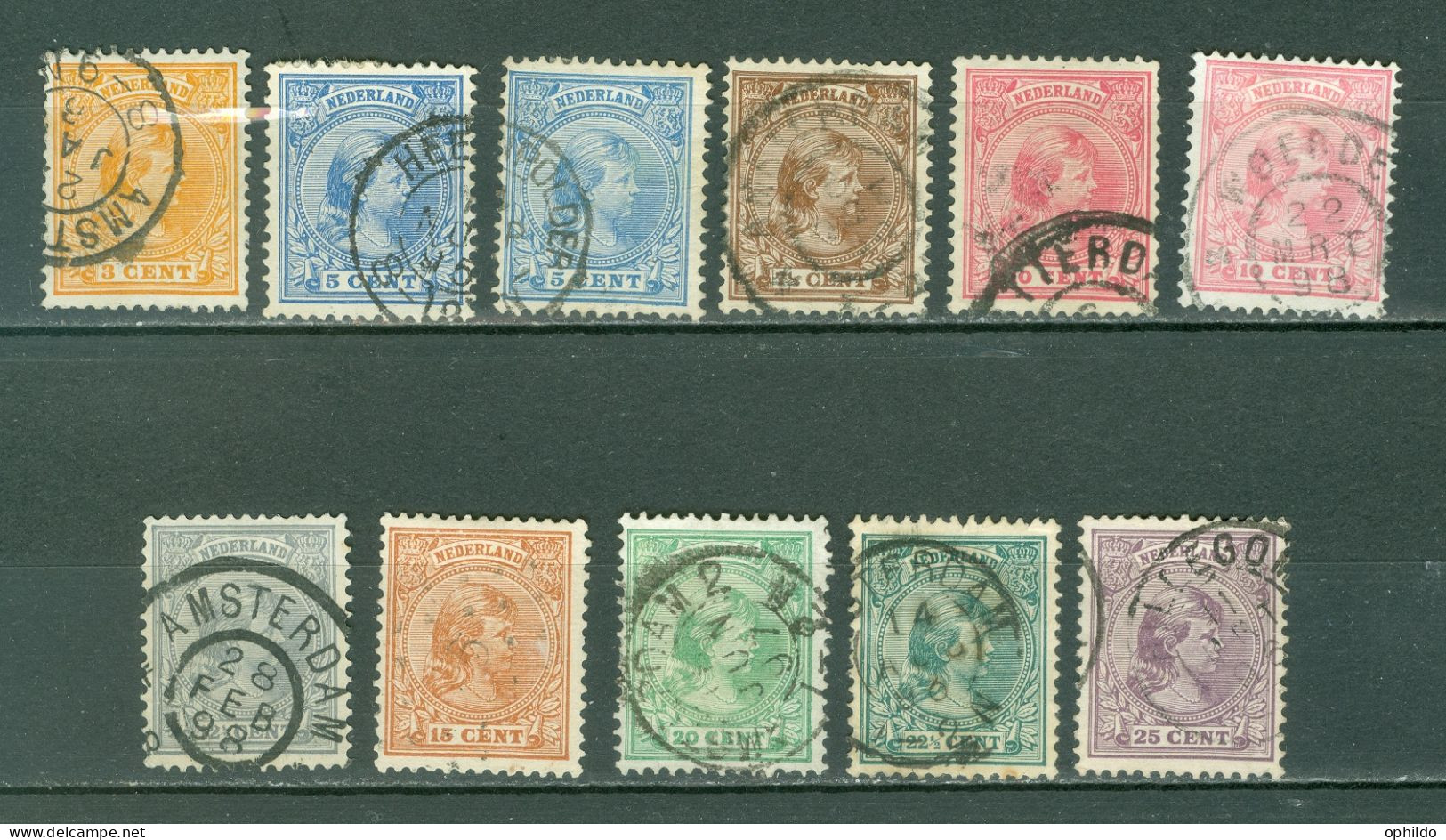 Pays Bas  Yvert  34/42   Ou  Michel  34/42   Ob   TB      - Used Stamps