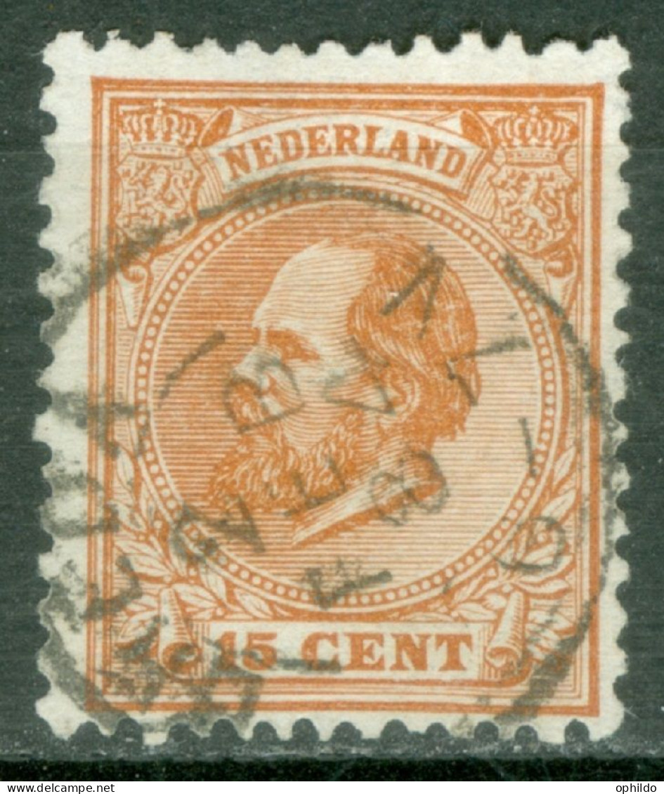 Pays Bas  Yvert  23   Ou  Michel  23 D    Ob  TB   Dent 12.50 X 12  - Oblitérés