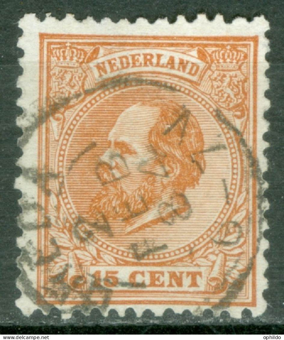 Pays Bas  Yvert  23   Ou  Michel  23 D    Ob  TB   Dent 12.50 X 12  - Used Stamps