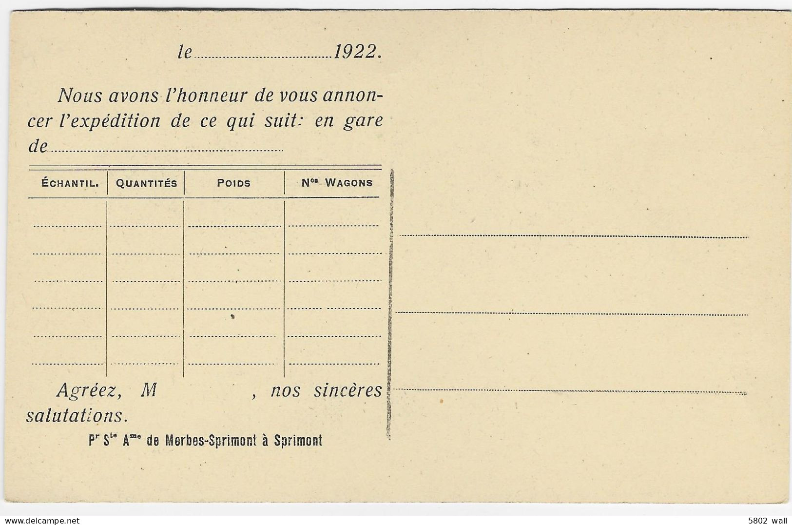 ESNEUX : S.A. Carrières De Merbes Sprimont - Siège Du Bois D'Esneux - 1922 - Esneux