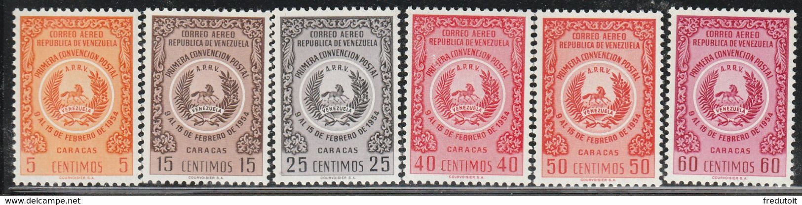 VENEZUELA - PA N°584/9 ** (1955) 1er Convention Postale De Caracas - Venezuela