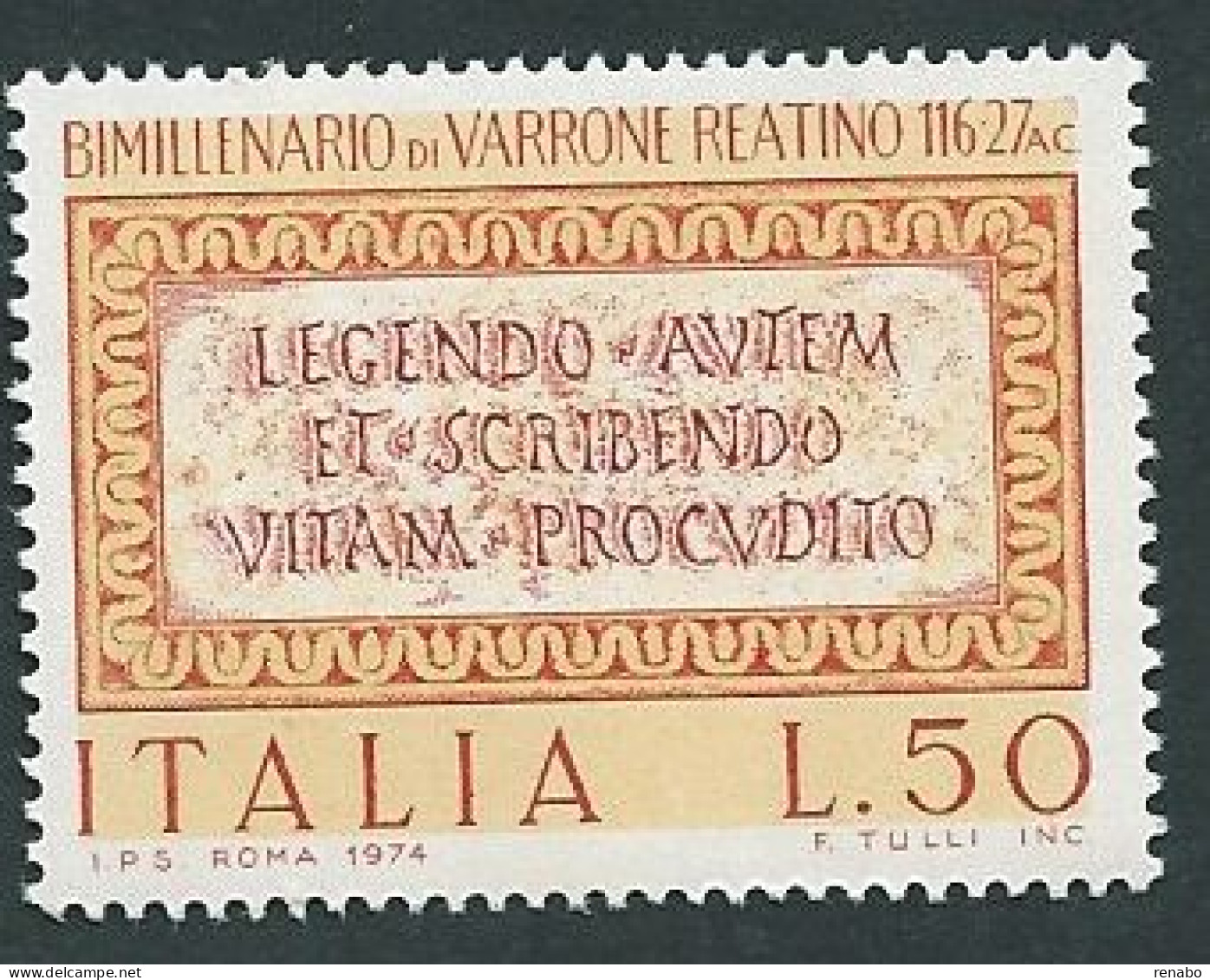 Italia, Italy, Italie, Italien 1974; Marco Terenzio Varrone Reatino: Scrittore E Politico Romano Del I Secolo A. C. New. - Schrijvers