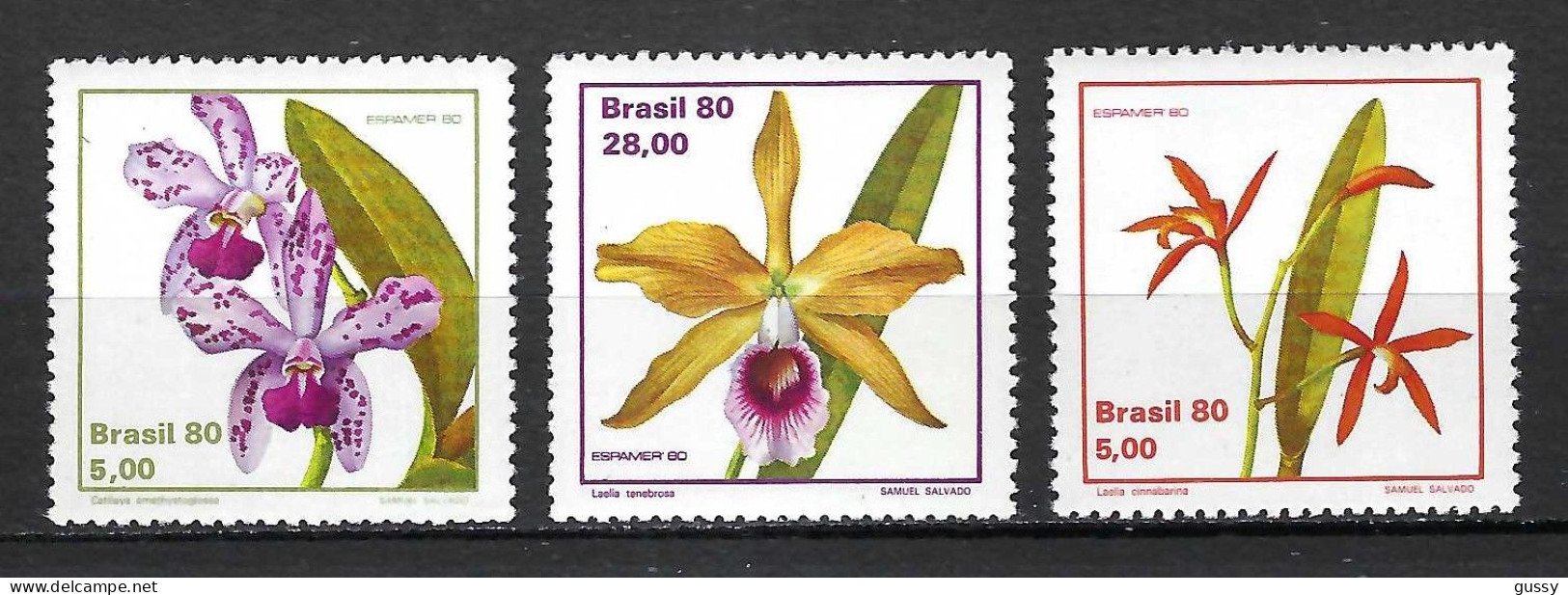 BRESIL Ca.1970: Lot De Neufs** "Orchidées" - Orchideeën