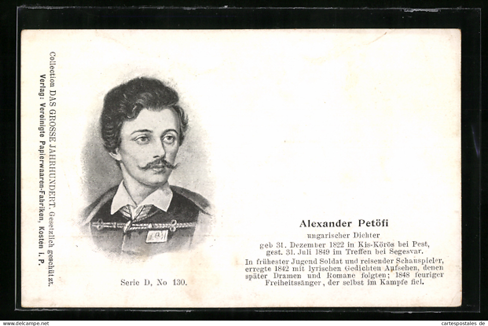 AK Ungarischer Dichter Alexander Petöfi  - Ecrivains
