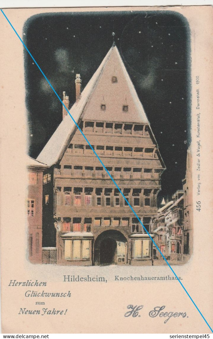 Ak Hildesheim Knochenhaueramthaus Herzliche Glückwunsch Zum Neuen Jahr 1906 - Hildesheim