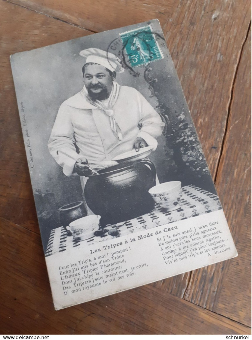 CHEF De CUISINE En ACTION - LES TRIPES à La MODE De CAEN - KUTTELN Nach ART Von CAEN - 1911 - FRANKREICH - ESSEN - Küchenrezepte