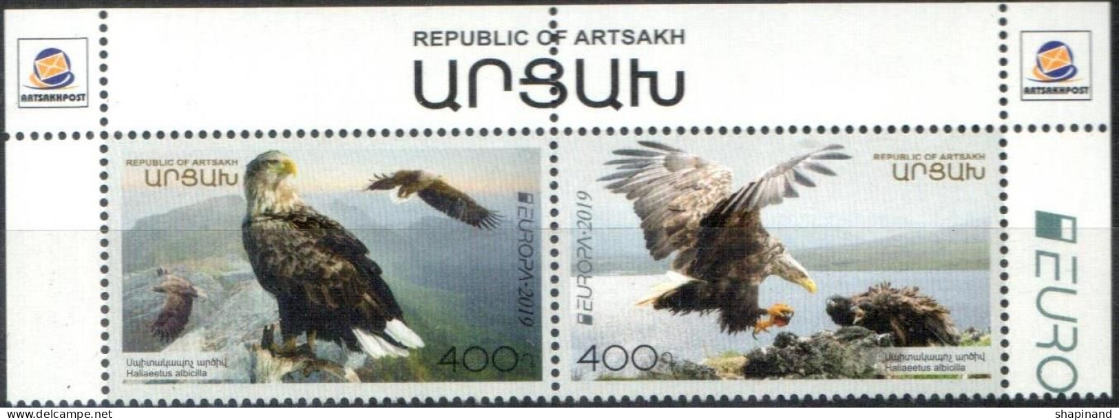 Artsakh 2019. Europe-2019 "National Bird" 2v Zd Quality:100% - Armenia