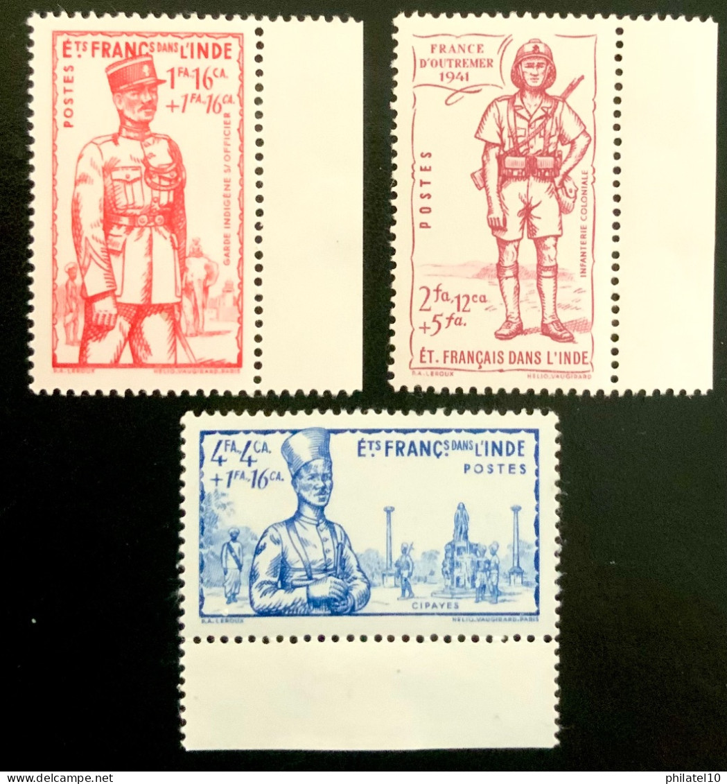 1941 ETS FRANCAIS DE L’INDE DÉFENSE DE L’EMPIRE - NEUF** - Unused Stamps