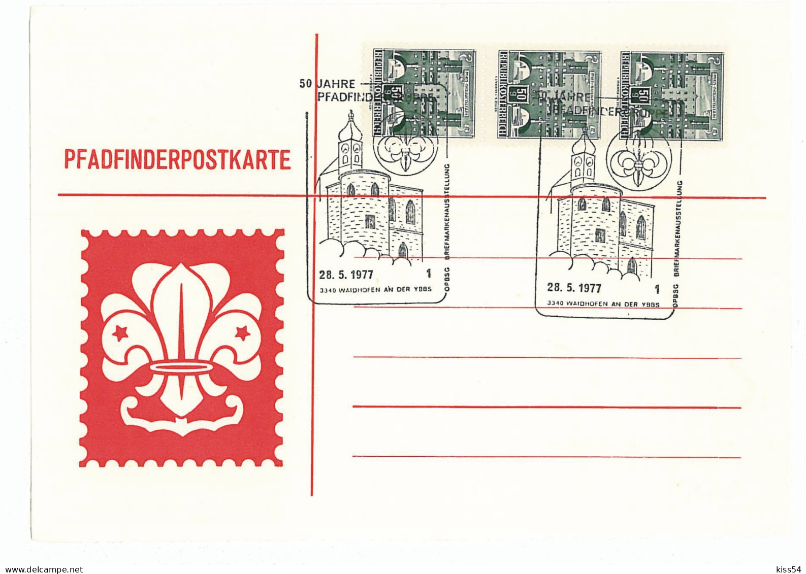 SC 51 - 977 Scout AUSTRIA - Cover - Used - 1977 - Covers & Documents