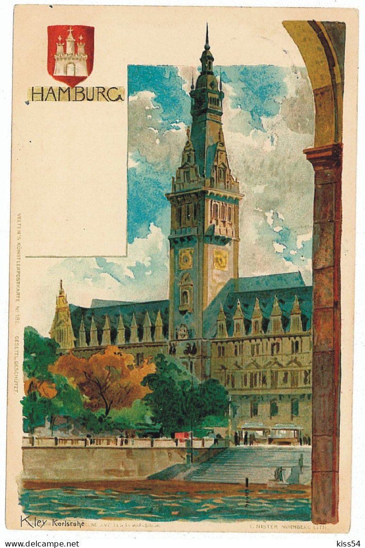 GER 06 - 5710 HAMBURG, Germany, L I T H O - Old Postcard - Used - 1902 - Harburg