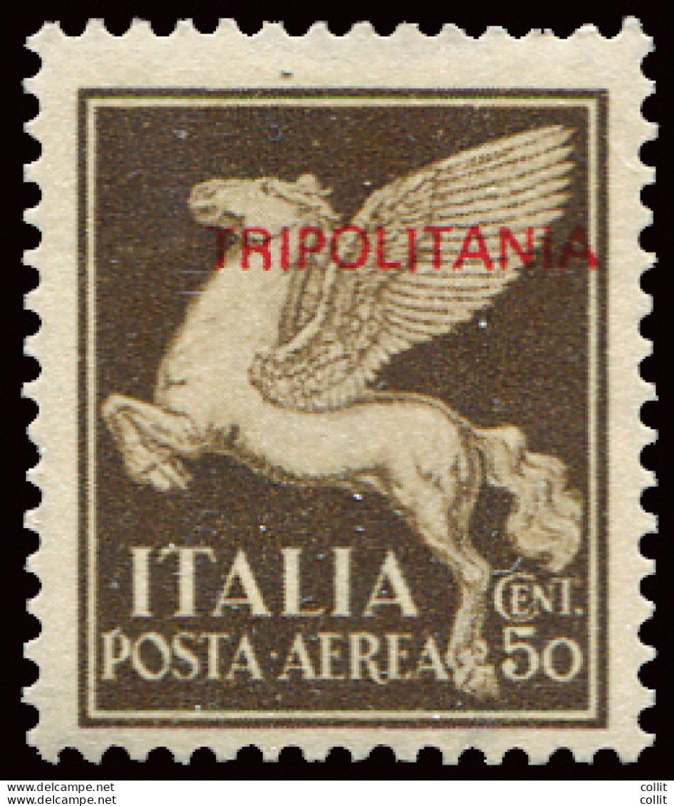 Tripolitania - Posta Aerea Cent. 50 Ben Centrato - Tripolitaine