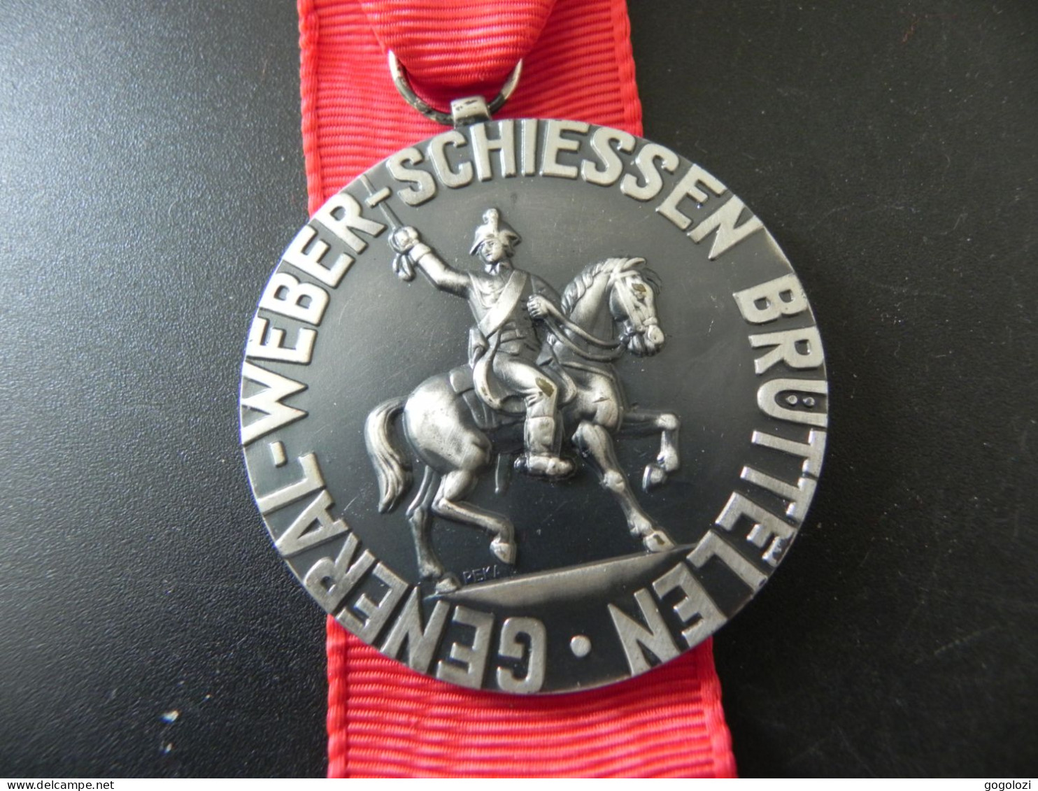 Shooting Medal - Medaille Schweiz Suisse Switzerland - Auszeichnung General Weber Schiessen Brüttelen 1968 - Autres & Non Classés