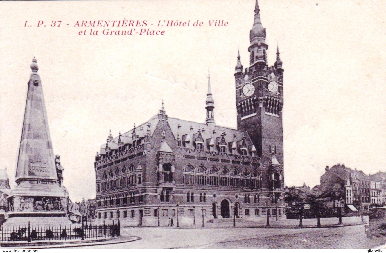 59 - Nord -  ARMENTIERES - L Hotel De Ville Et La Grand Place - Armentieres