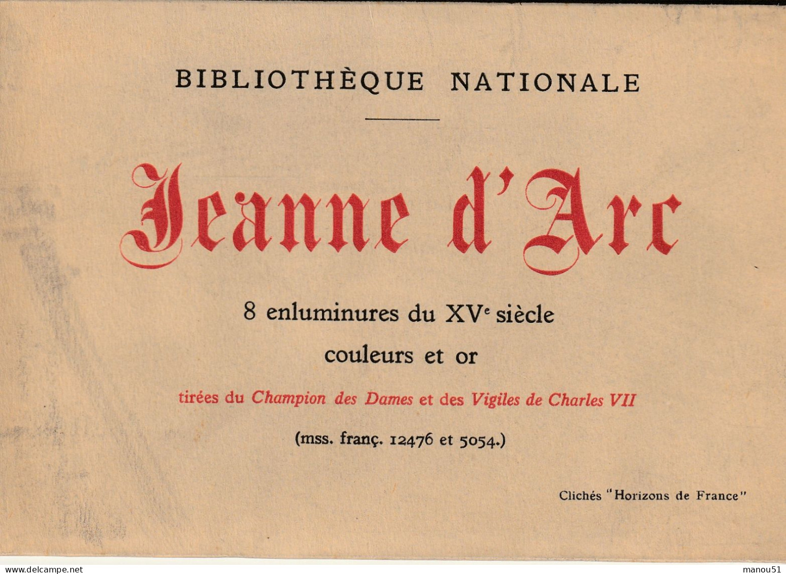 JEANNE D'ARC - Pochette De 8 CP : Enluminures Du XVè Siècle - Personaggi Storici