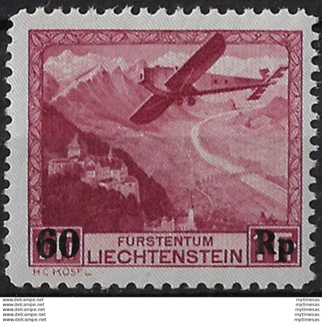 1935 Liechtenstein Aereo 1v. MNH Unif. A N. 14 - Altri & Non Classificati