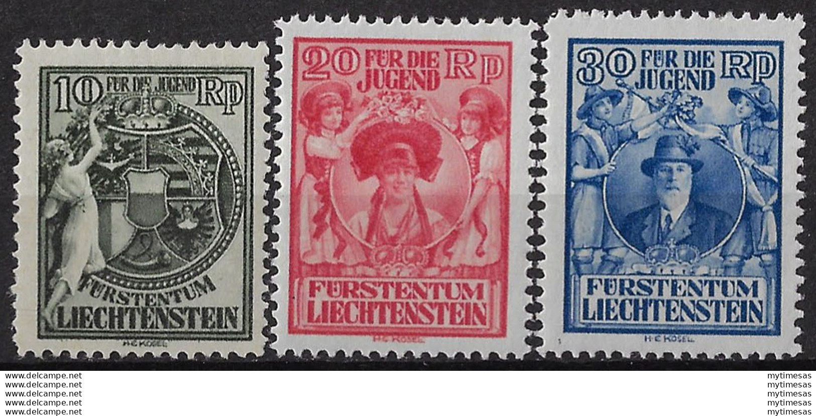 1932 Liechtenstein 3v. MNH Unificato N. 108/10 - Altri & Non Classificati