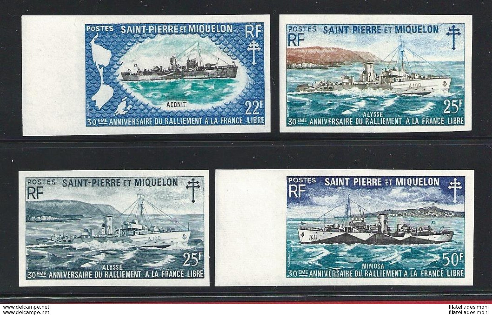 1971 ST. PIERRE ET MIQUELON - Yv  414/416 ND + 415 PROVA DI COLORE  MNH/** - Autres & Non Classés